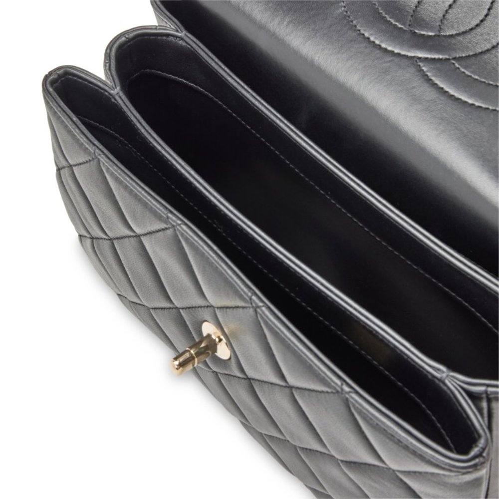 Chanel Black Quilted Lambskin Small Trendy CC Dual Handle Flap Gold Hardware - Picture 2 of 15